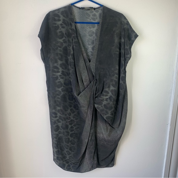 All Saint silk wrap Dee Dee Mini Dress 6 - Picture 2 of 6